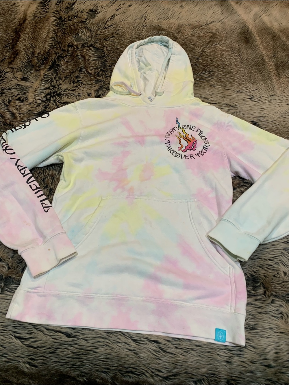 Twenty One Pilots tie-dye hoodie Size S